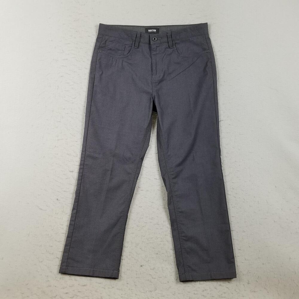 Reaction Kenneth Cole Pants Mens 32x26 Gray‎ Chino Stretch Casual 5 Pocket